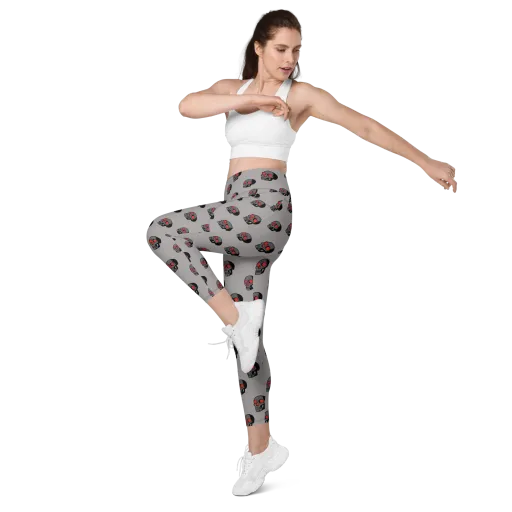 Scarlet Skullcap on a Leggings with Pockets