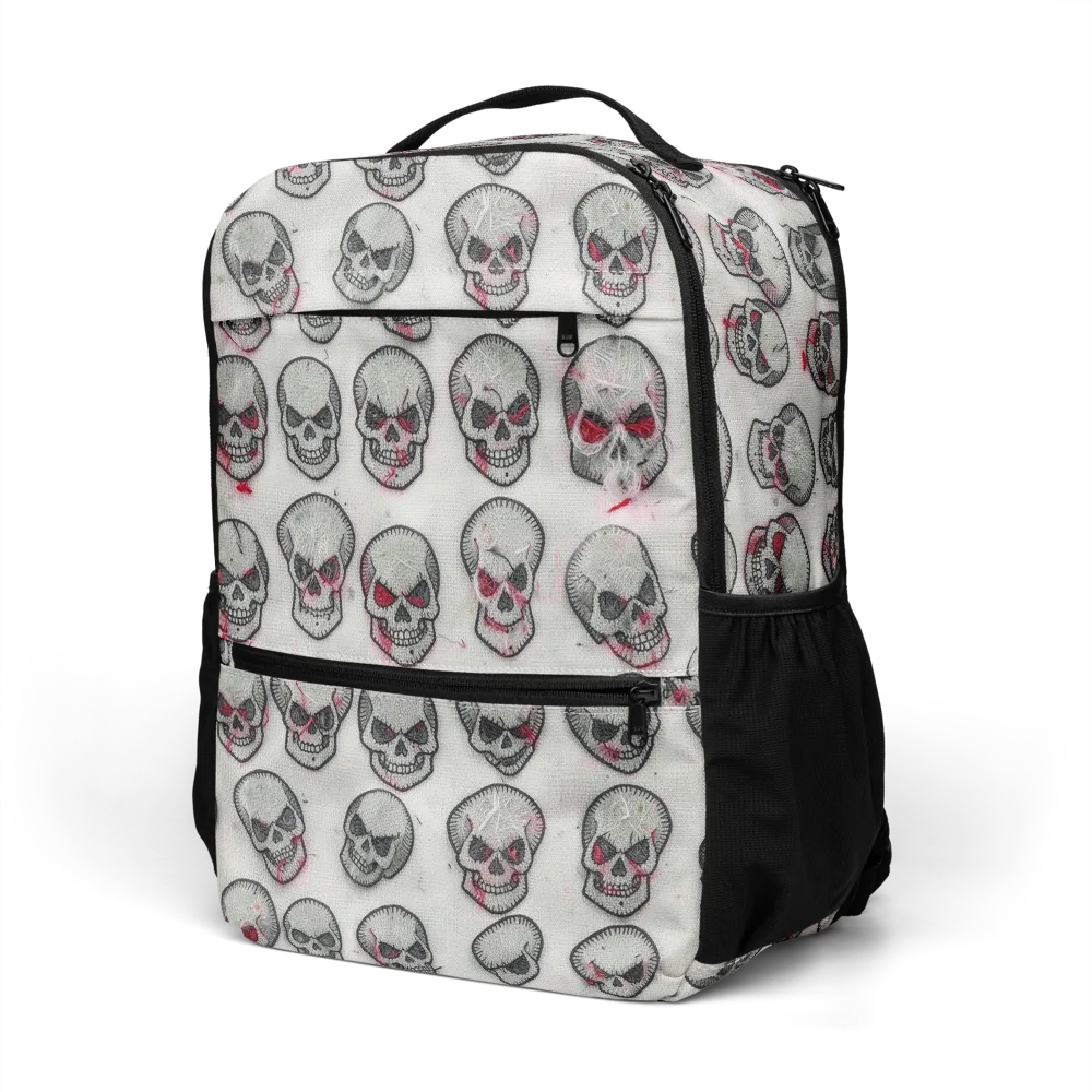 Embroidered Requiem on Utility Backpack — Left Front