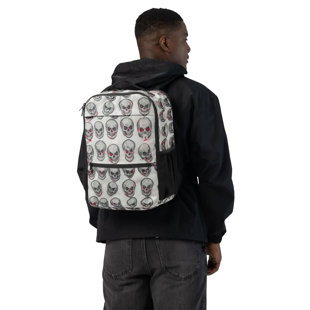 Embroidered Requiem on Utility Backpack — Back