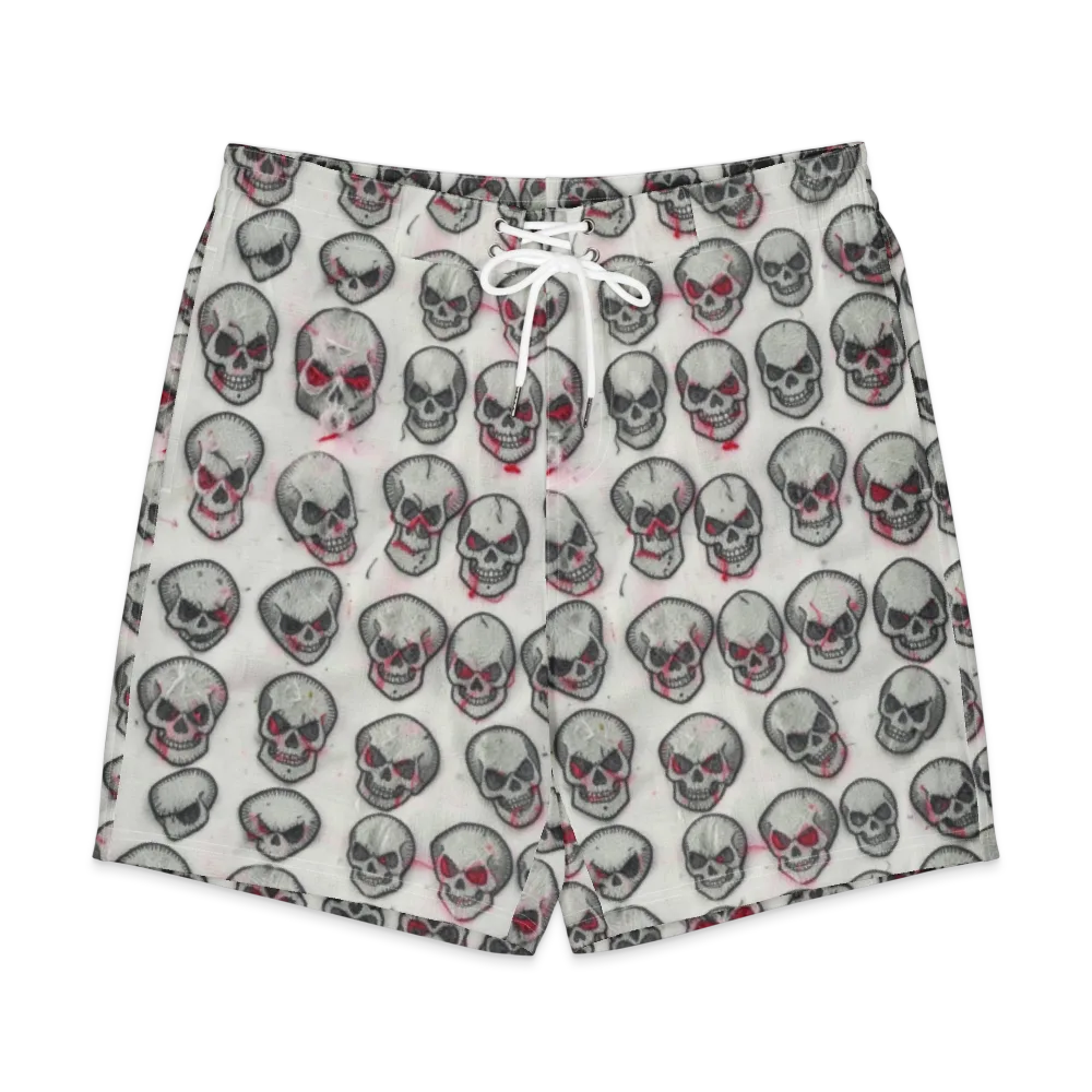 Embroidered Requiem on Men's Board Shorts — Front