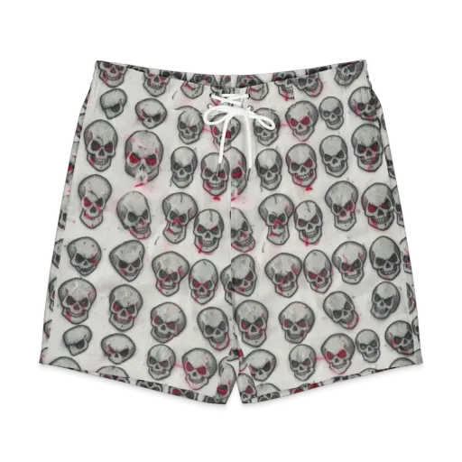 Embroidered Requiem on a Men's Board Shorts