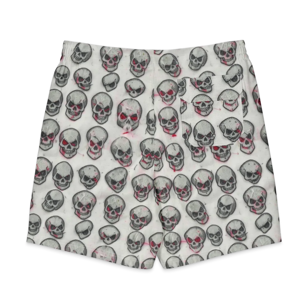 Embroidered Requiem on Men's Board Shorts — Back