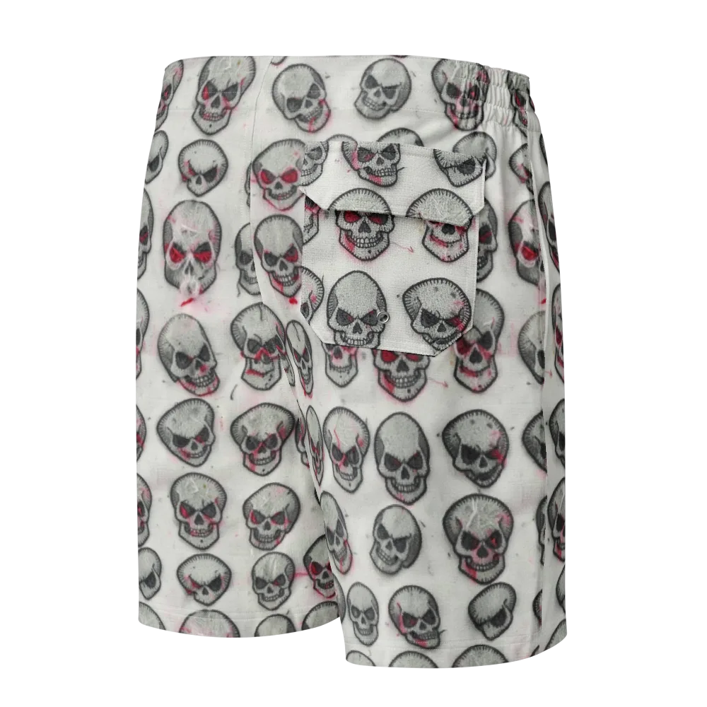 Embroidered Requiem on Men's Board Shorts — Back