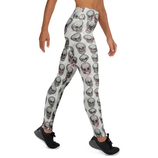 Embroidered Requiem on a Yoga Leggings