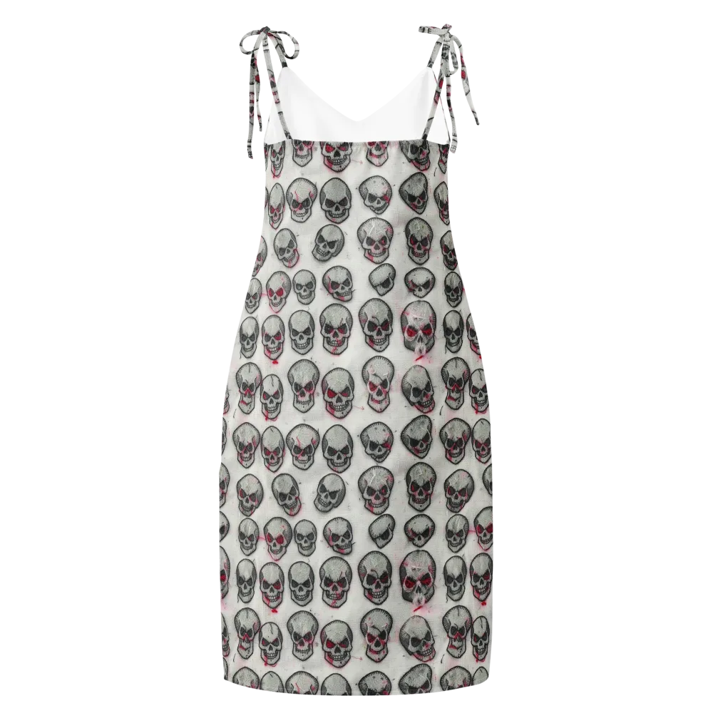 Embroidered Requiem on Slip Dress — Back