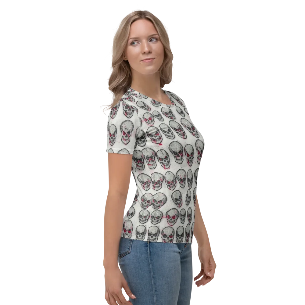 Embroidered Requiem on Women's Crew Neck T-Shirt — Right