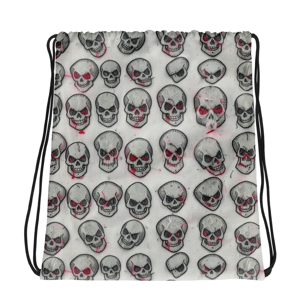 Embroidered Requiem on Drawstring Bag — Photo