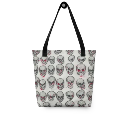 Embroidered Requiem on a Tote Bag