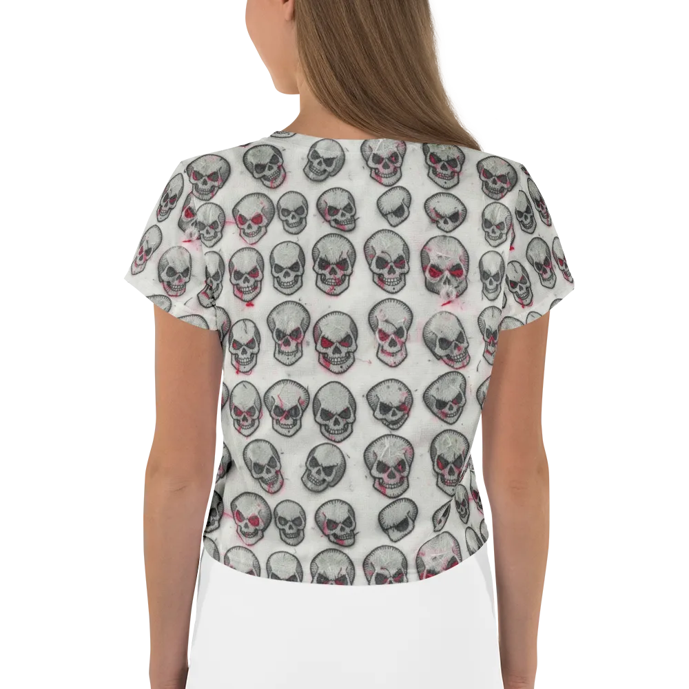 Embroidered Requiem on Crop Tee — Back