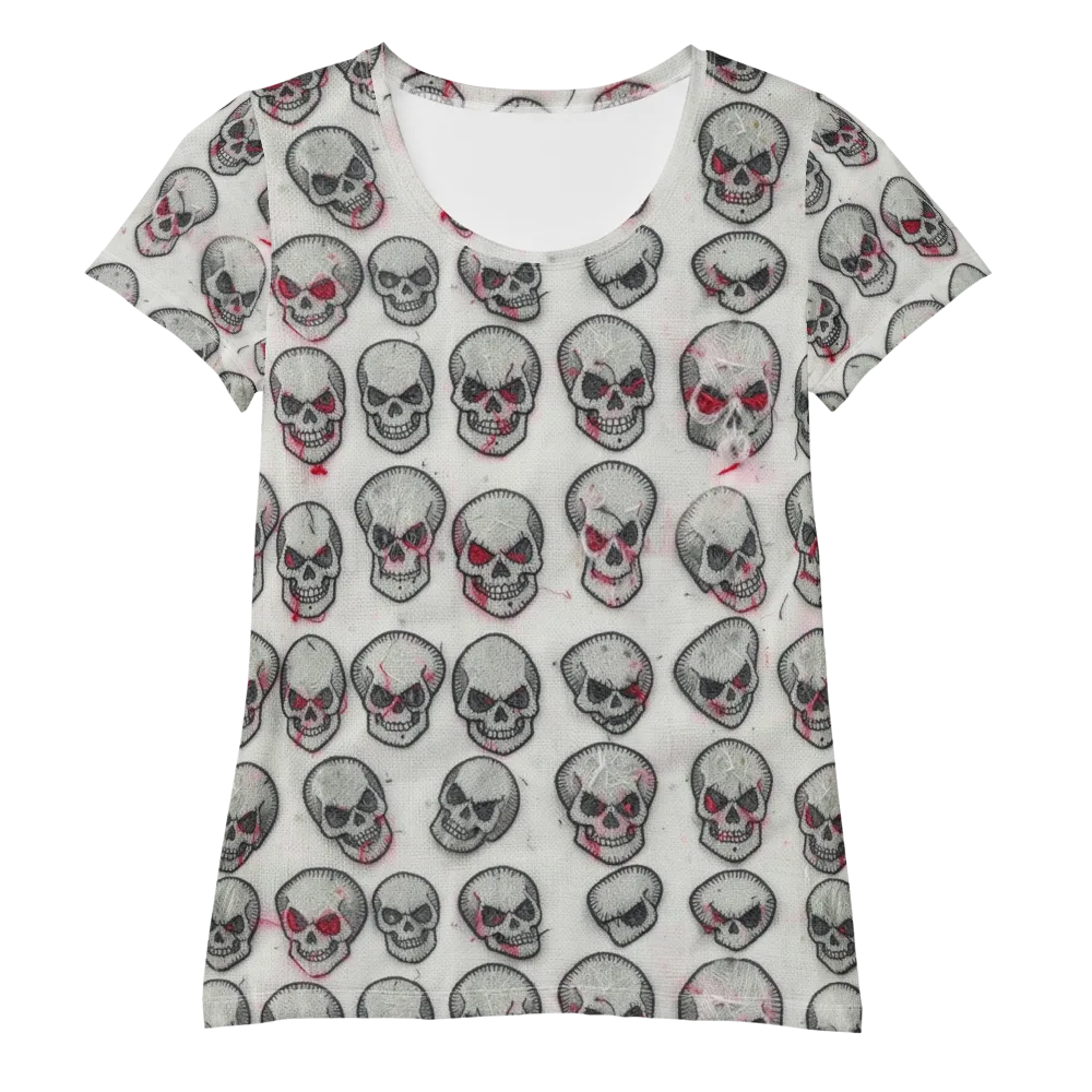 Embroidered Requiem on Women's Athletic T-Shirt — Front