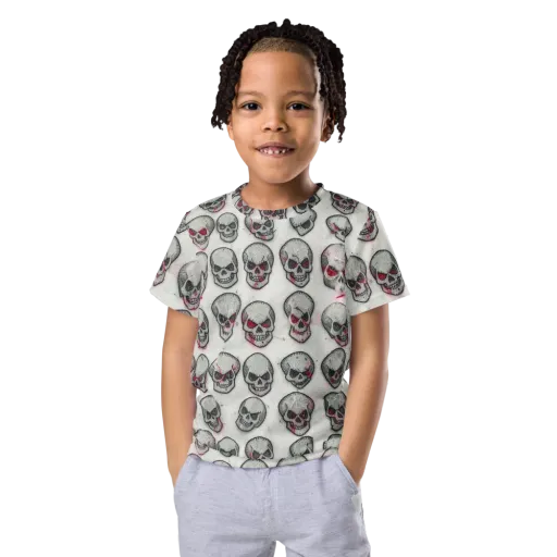 Embroidered Requiem on a Kids Crew Neck T-Shirt
