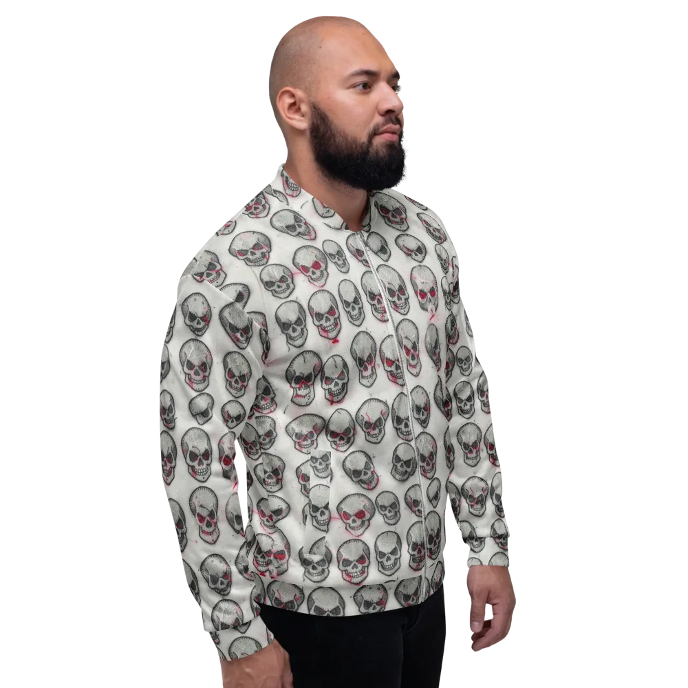 Embroidered Requiem on Bomber Jacket — Right