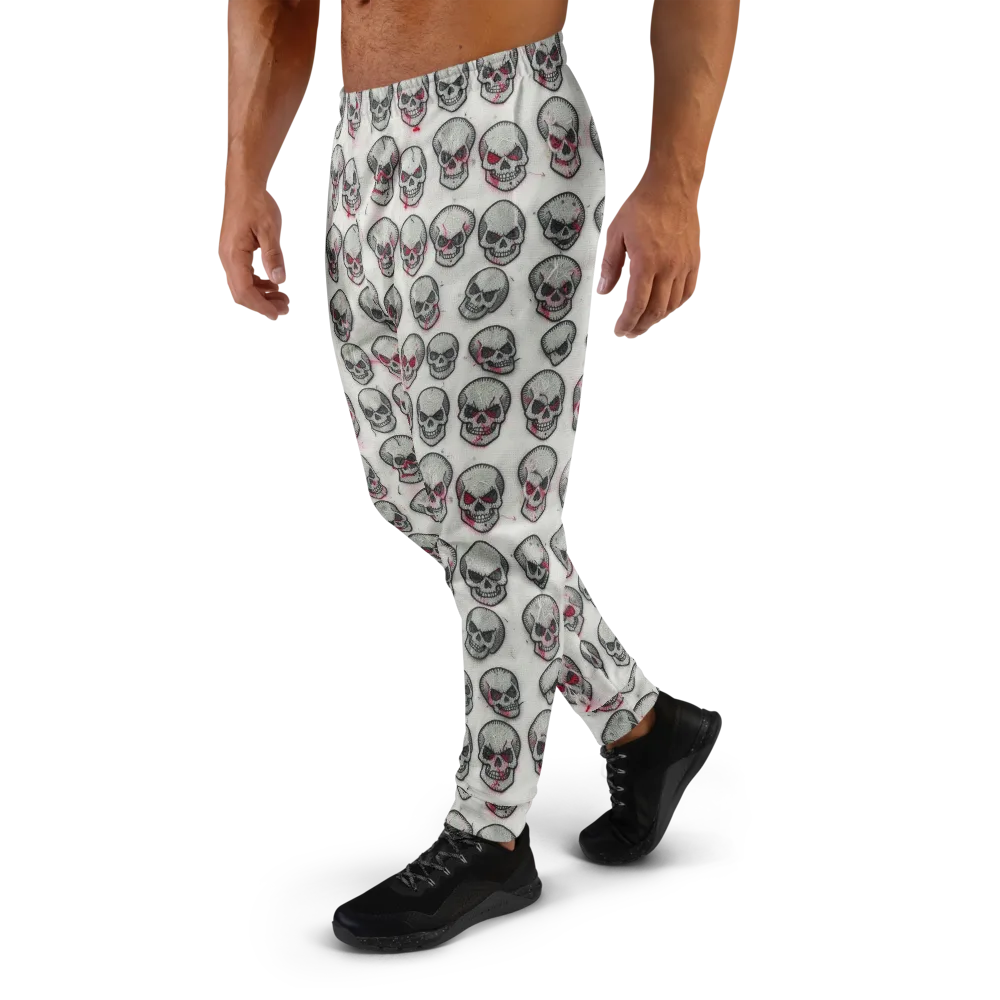 Embroidered Requiem on Men's Joggers — Left