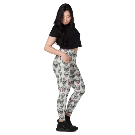 Embroidered Requiem on a Leggings with Pockets