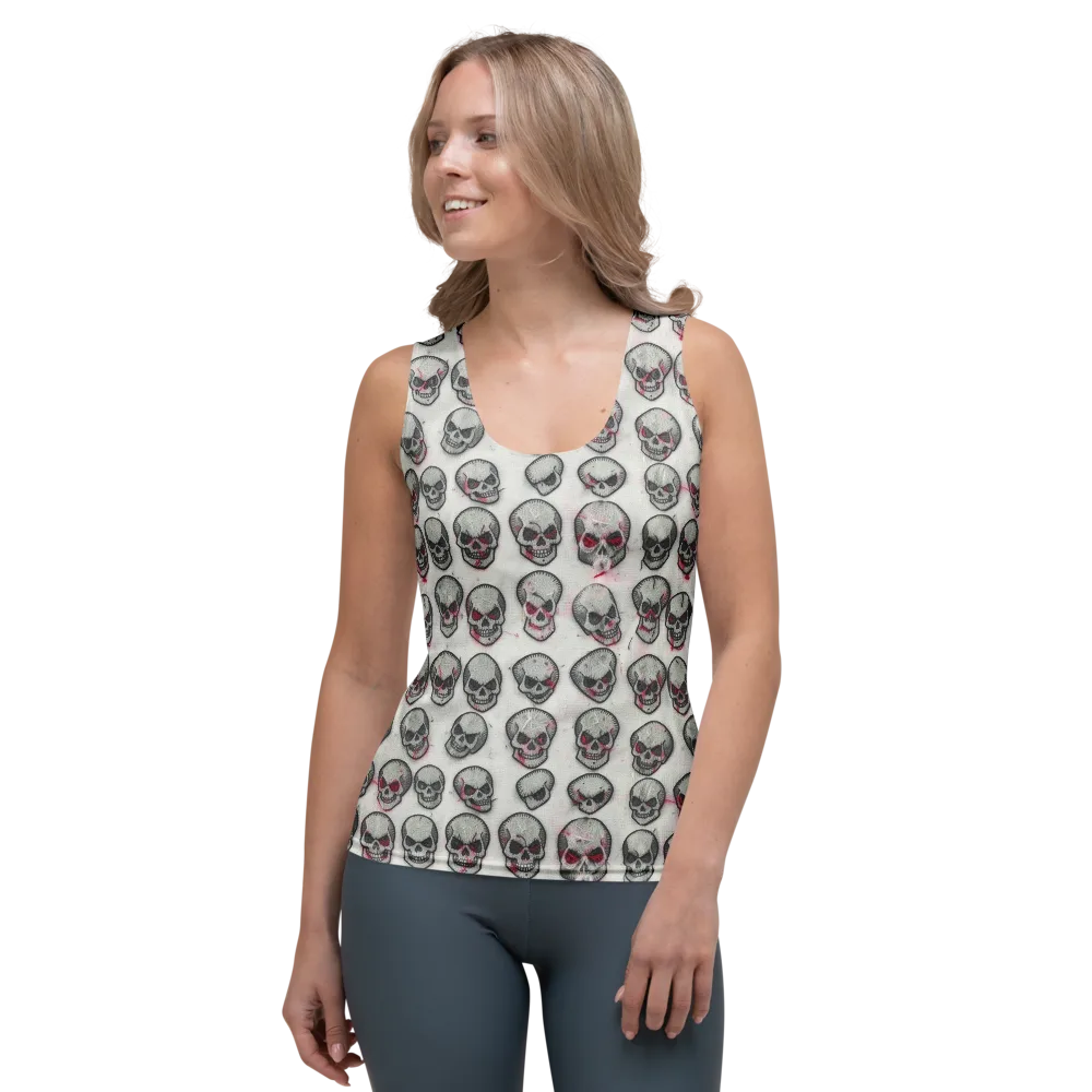 Embroidered Requiem on Women's Tank Top — Front