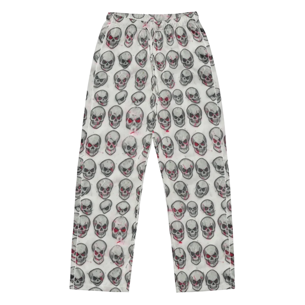 Embroidered Requiem on Women's Pajama Pants — Front