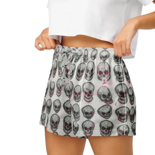 Embroidered Requiem on a Women's Pajama Shorts