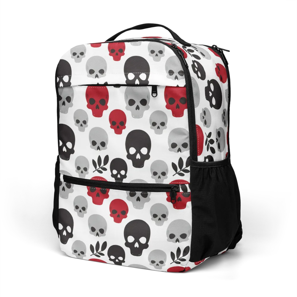 Skull Garden on Utility Backpack — Left Front