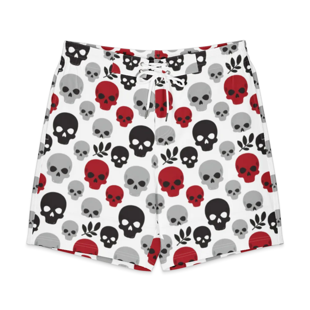 Skull Garden on Men's Board Shorts — Front