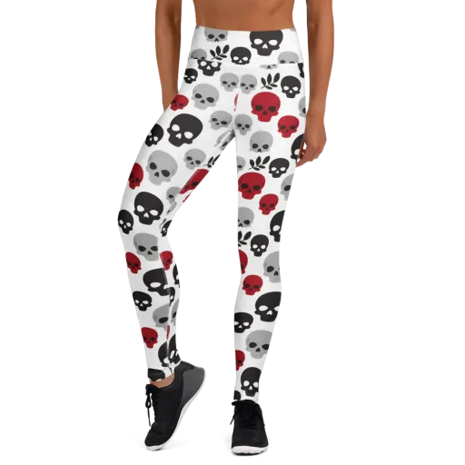 Skull Garden on a Yoga Leggings