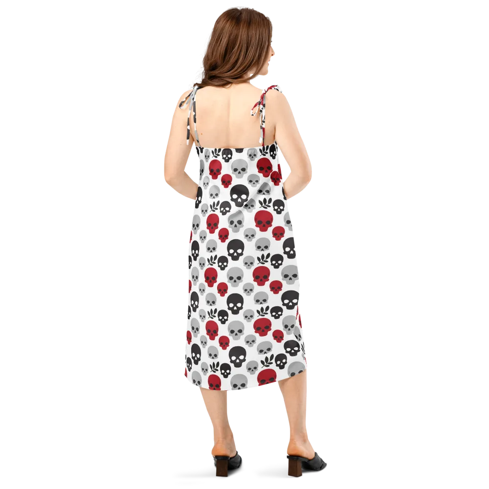 Skull Garden on Slip Dress — Back