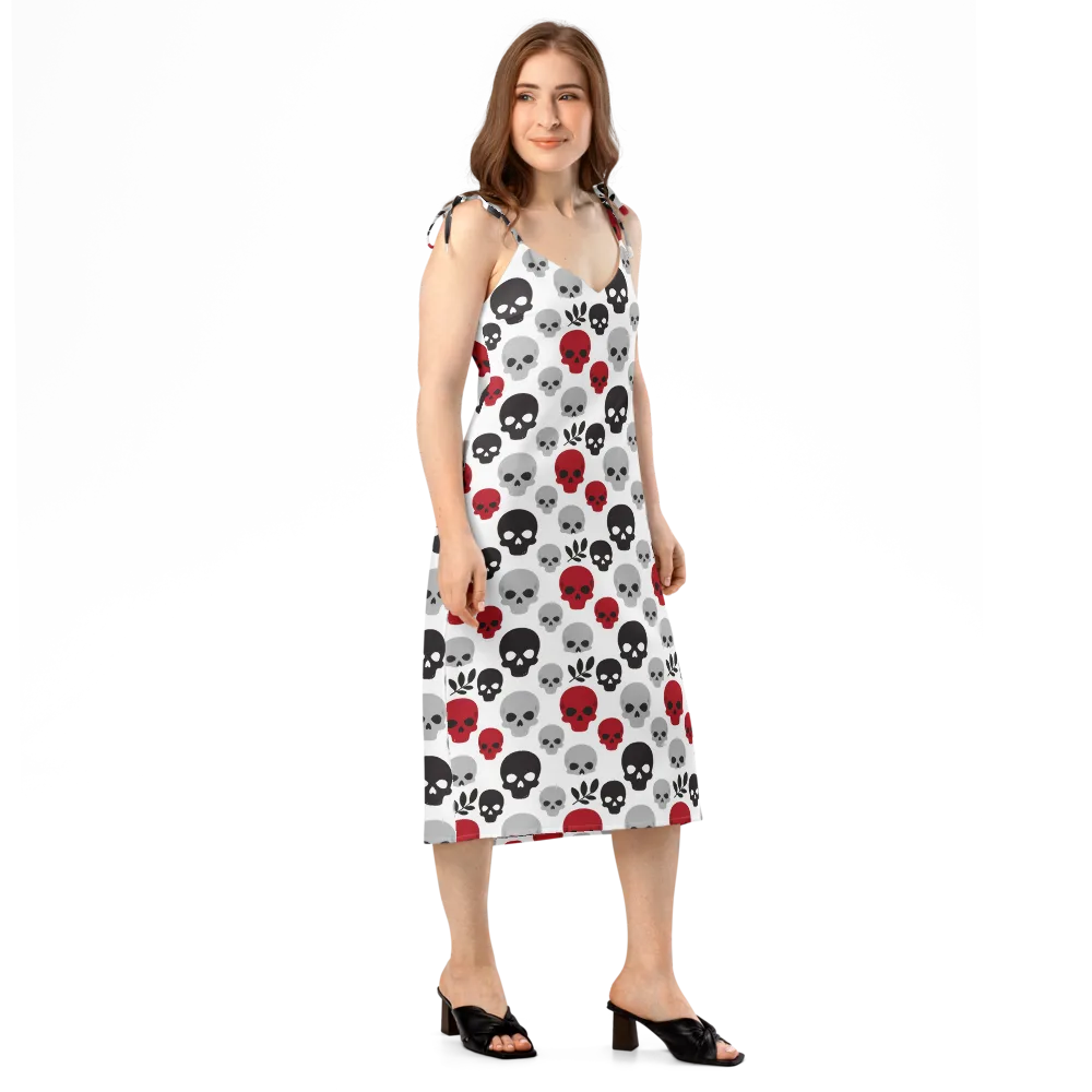 Skull Garden on Slip Dress — Right Front