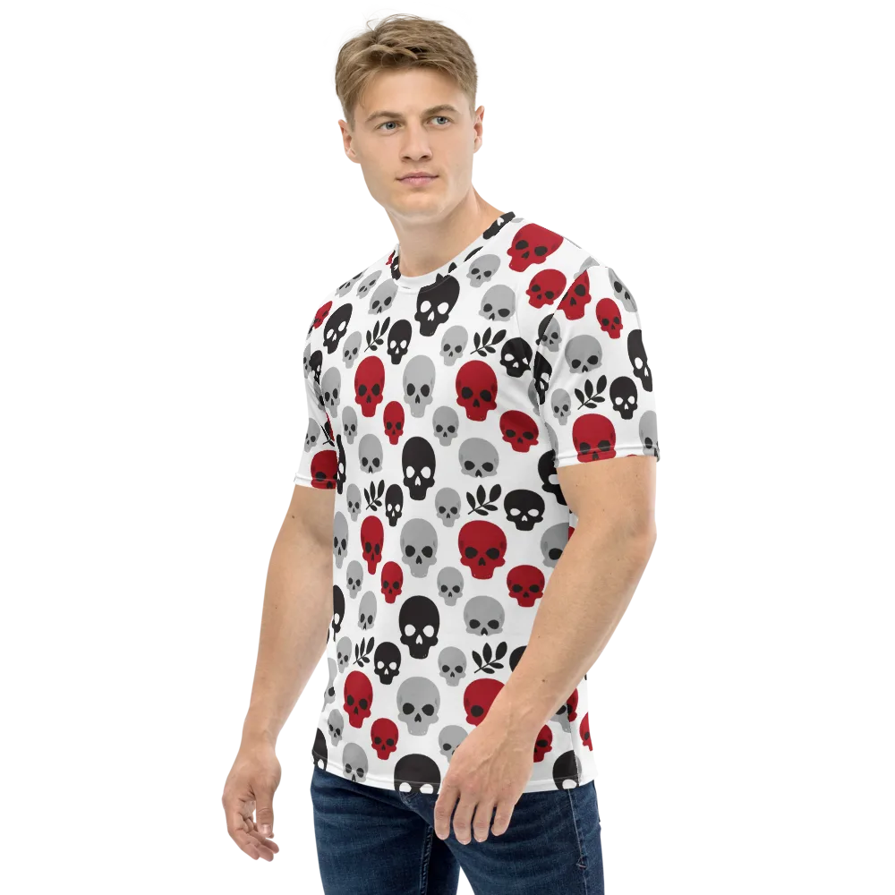 Skull Garden on Men's Crew Neck T-Shirt — Left