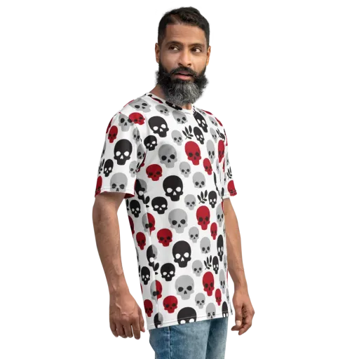 Skull Garden on a Men's Crew Neck T-Shirt