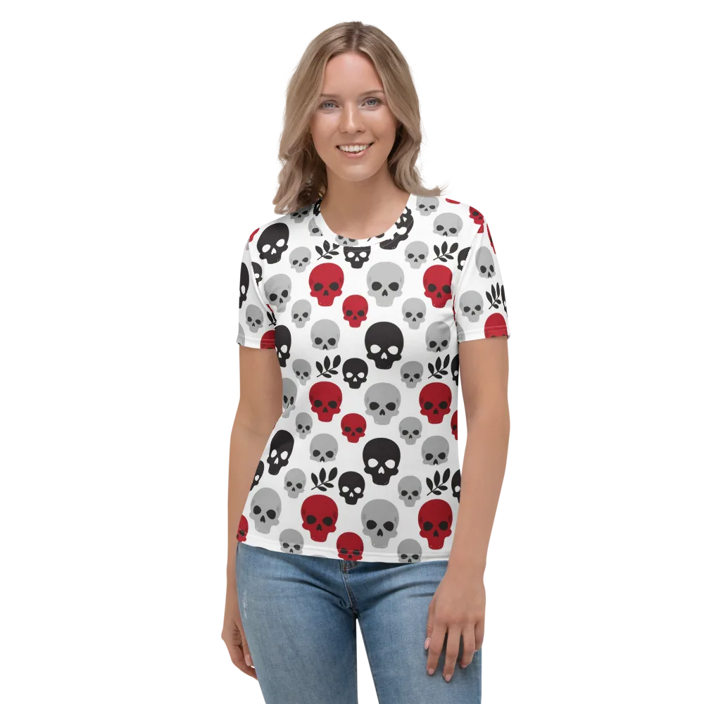 Skull Garden on Women's Crew Neck T-Shirt — Front