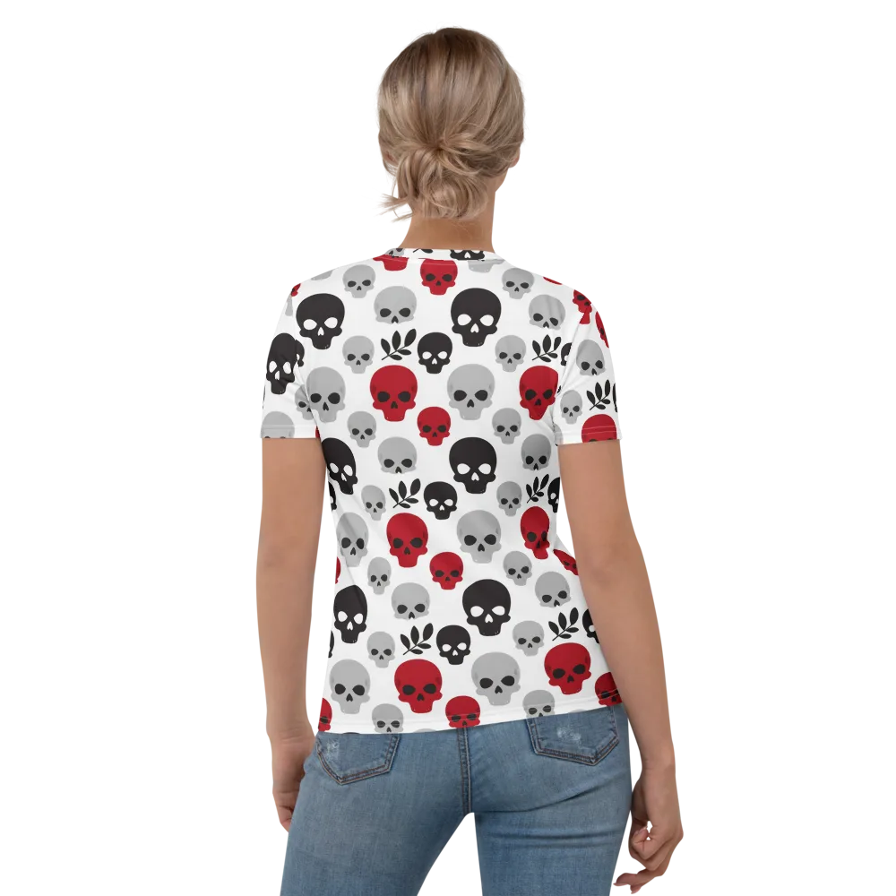 Skull Garden on Women's Crew Neck T-Shirt — Back