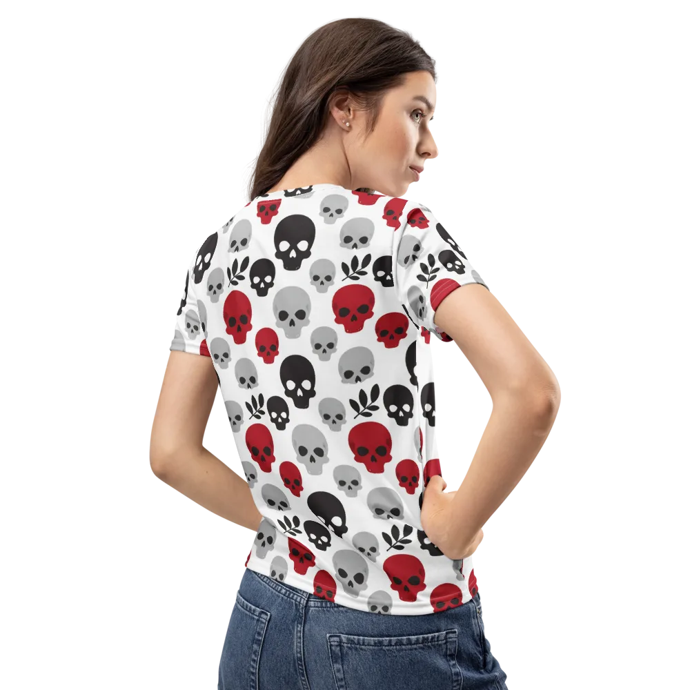 Skull Garden on Women's Crew Neck T-Shirt — Back