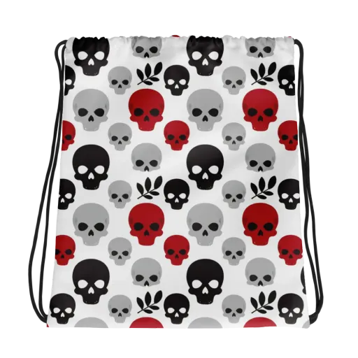 Skull Garden on a Drawstring Bag