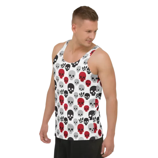 Skull Garden on a Men's Tank Top