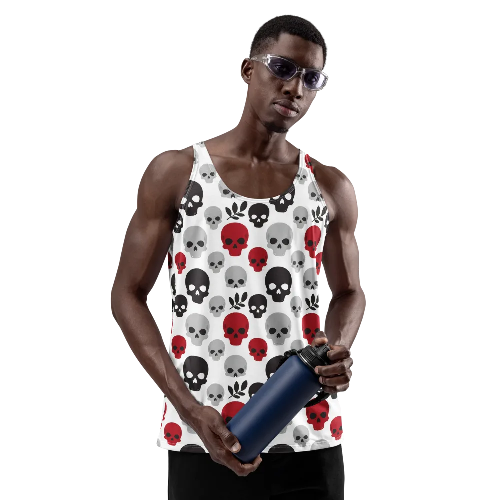 Skull Garden on Men's Tank Top — Front