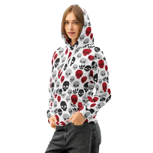 Skull Garden on a Cotton Hoodie