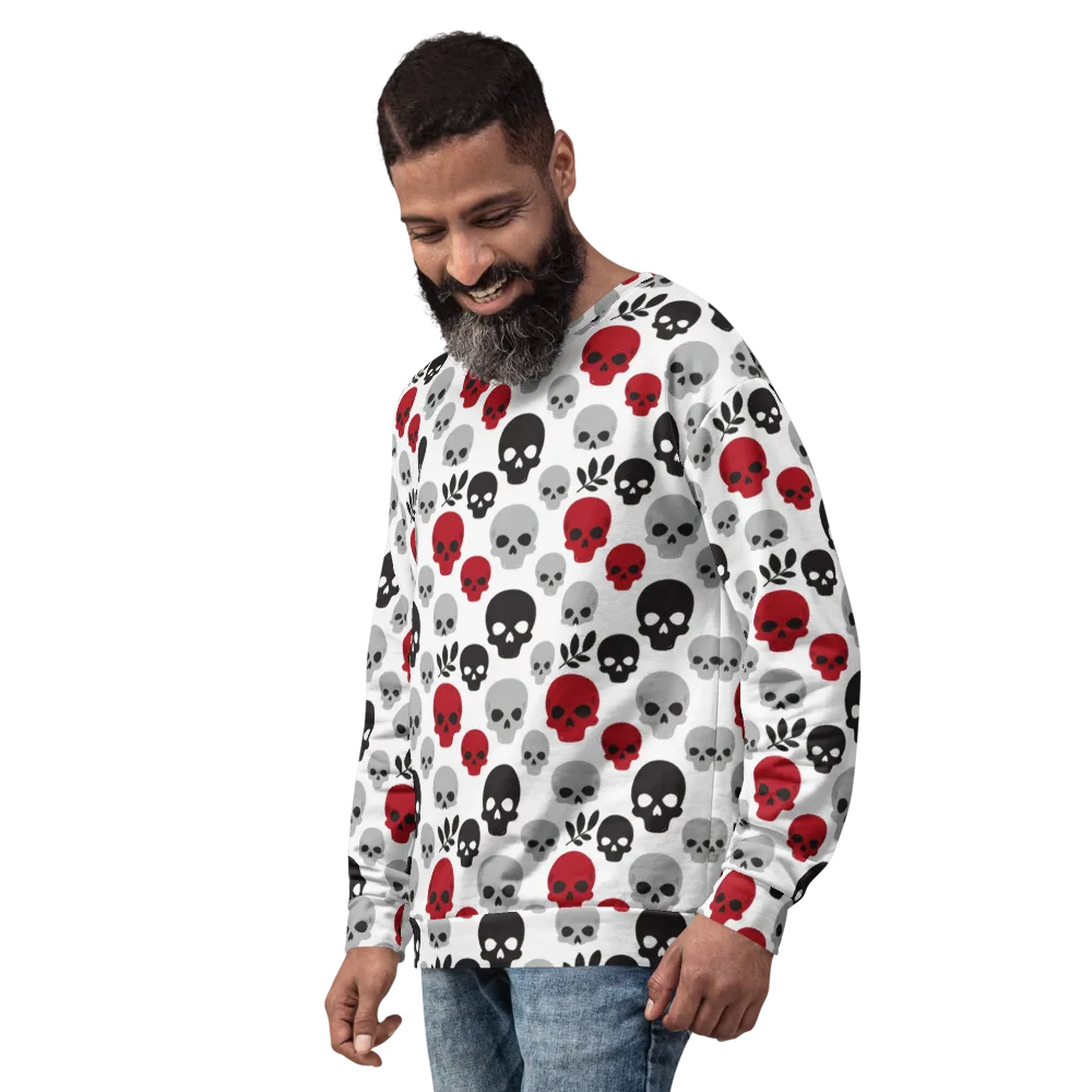Skull Garden on Sweatshirt — Left Front