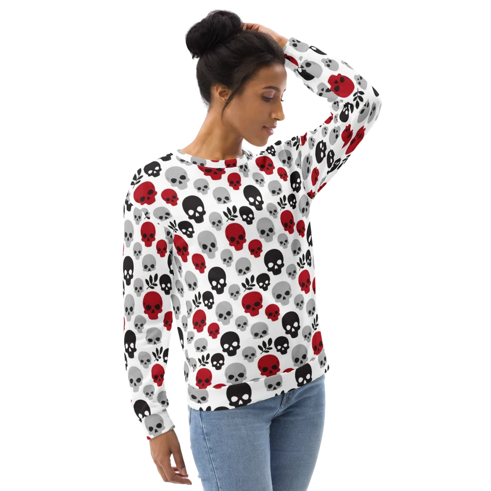 Skull Garden on Sweatshirt — Right Front