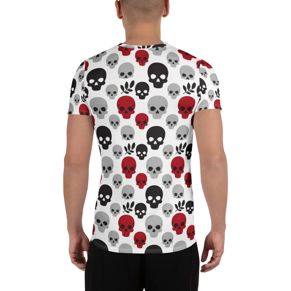 Skull Garden on Men's Athletic T-Shirt — Back