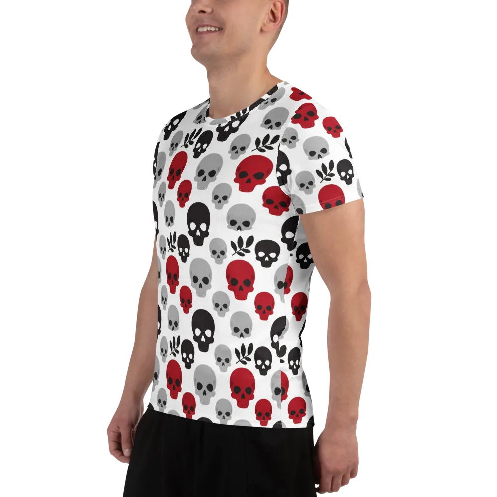 Skull Garden on Men's Athletic T-Shirt — Left