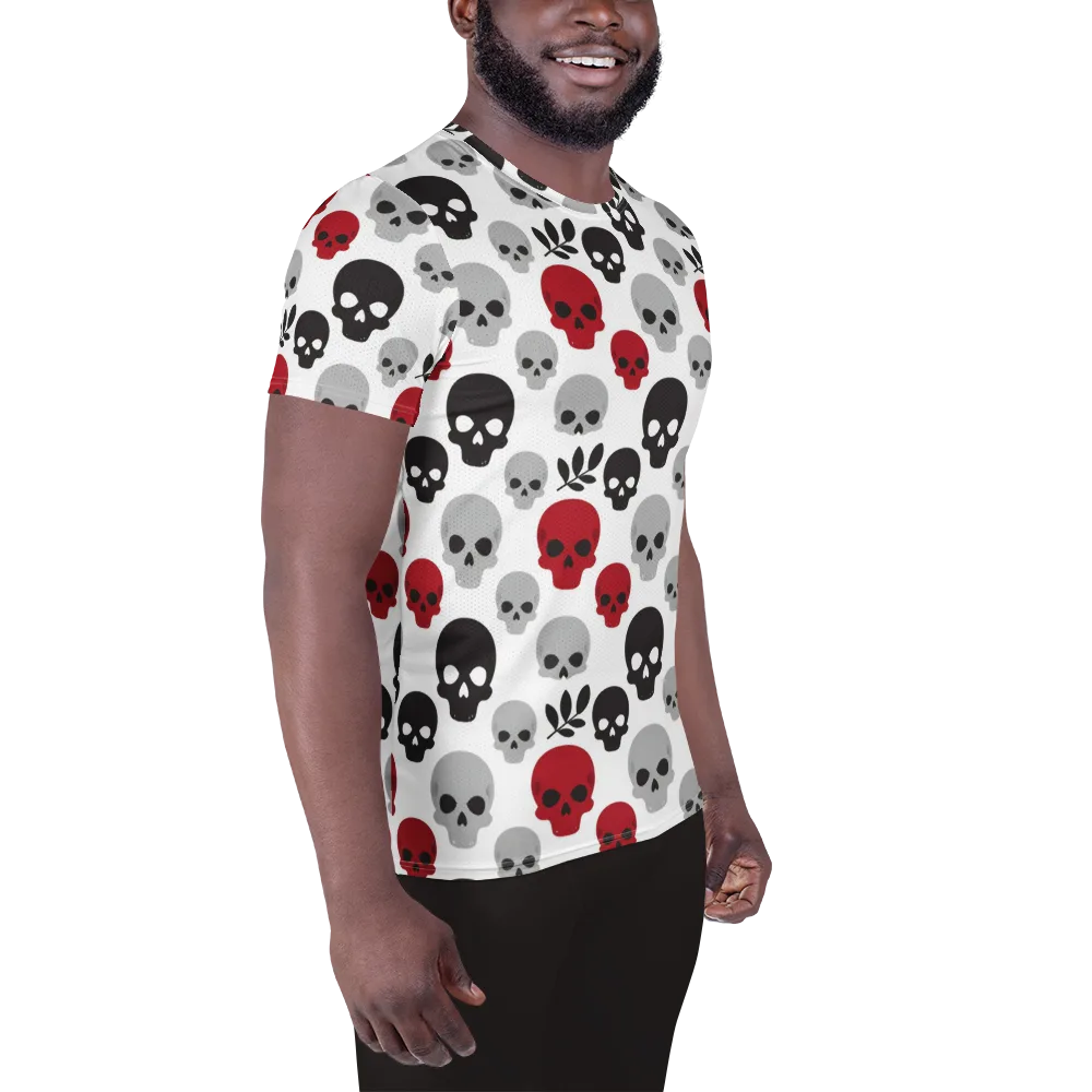 Skull Garden on Men's Athletic T-Shirt — Right