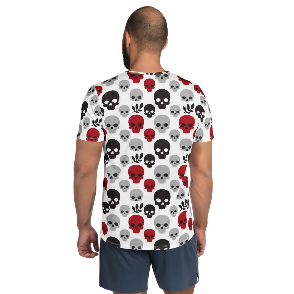 Skull Garden on Men's Athletic T-Shirt — Back