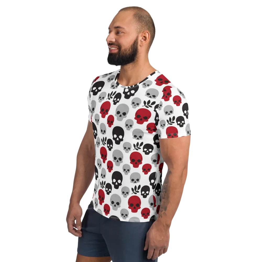 Skull Garden on Men's Athletic T-Shirt — Left