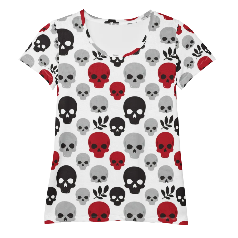 Skull Garden on Women's Athletic T-Shirt — Front