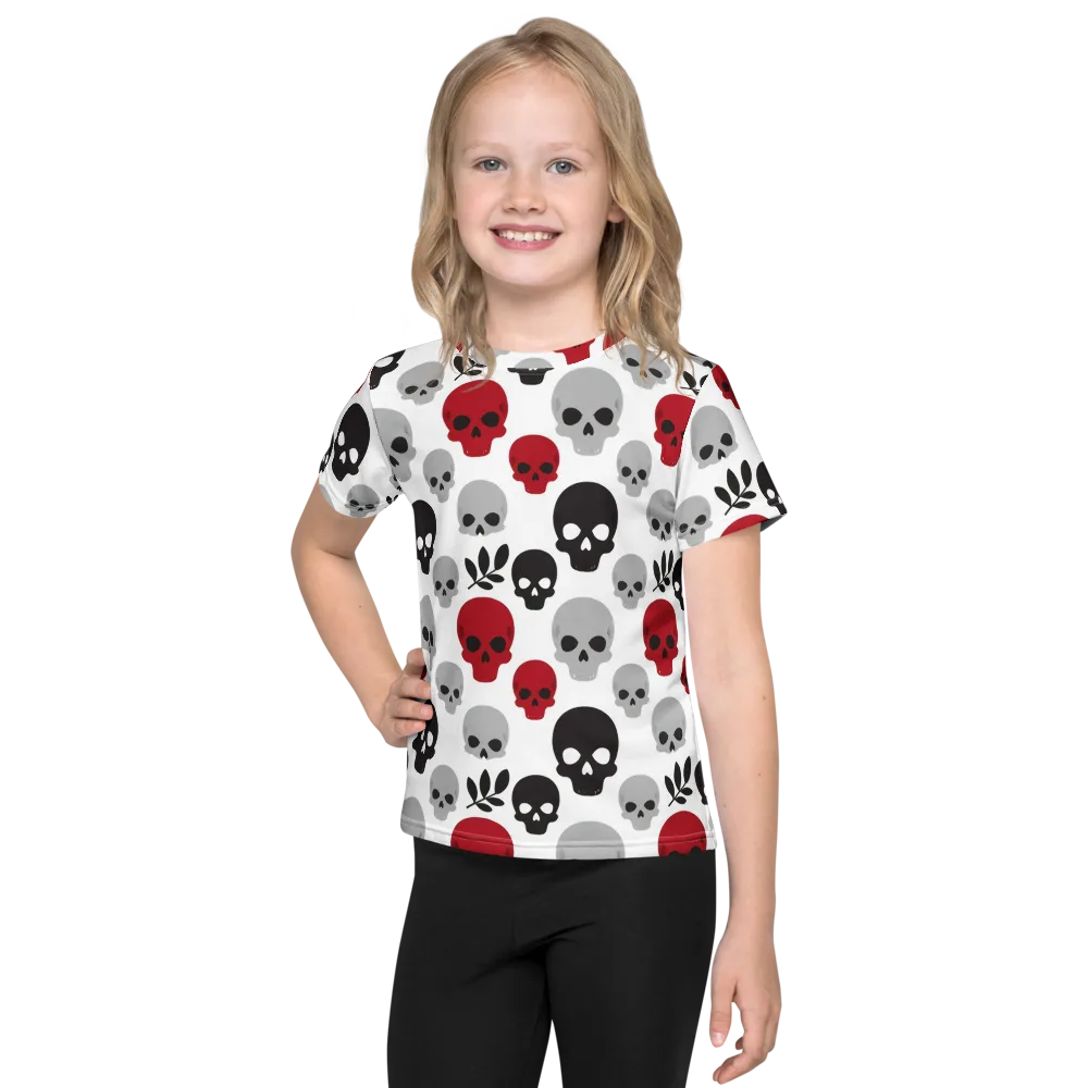 Skull Garden on Kids Crew Neck T-Shirt — Front