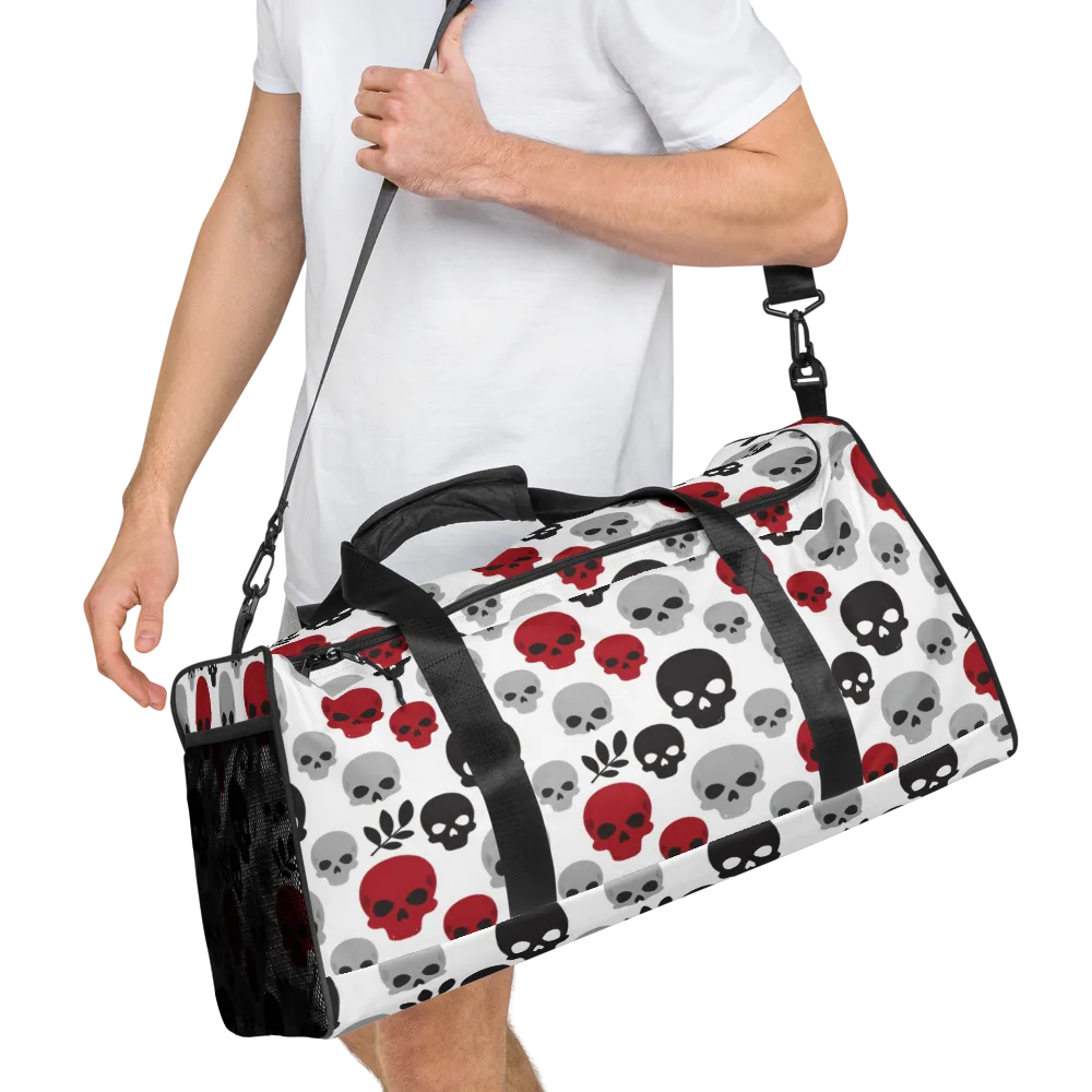 Skull Garden on Duffle Bag — Right Front