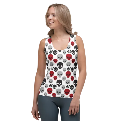 Skull Garden on a Women's Tank Top