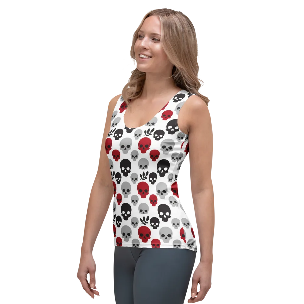 Skull Garden on Women's Tank Top — Left Front