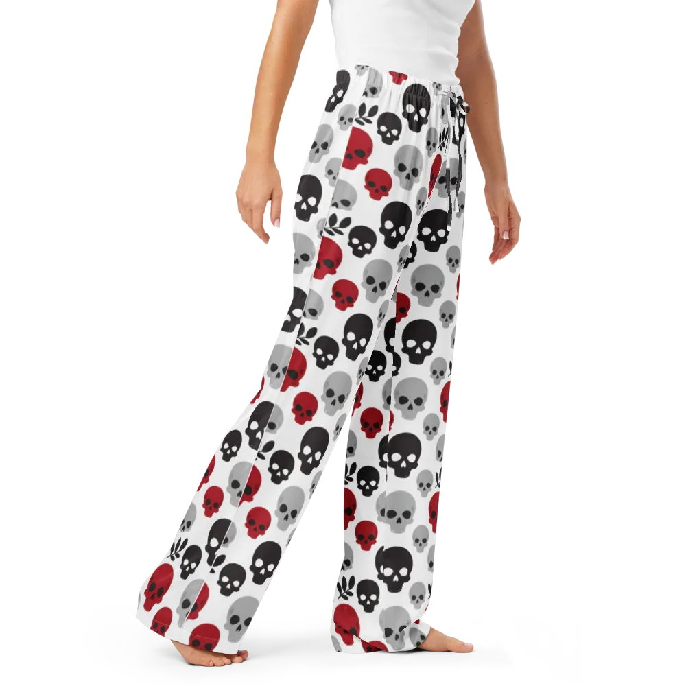 Skull Garden on Women's Pajama Pants — Right Front