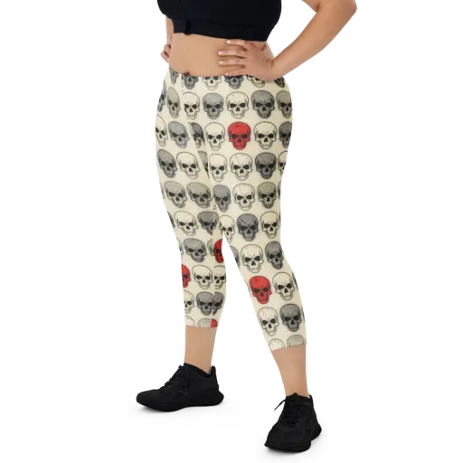 Midnight Memento on a Capri Leggings