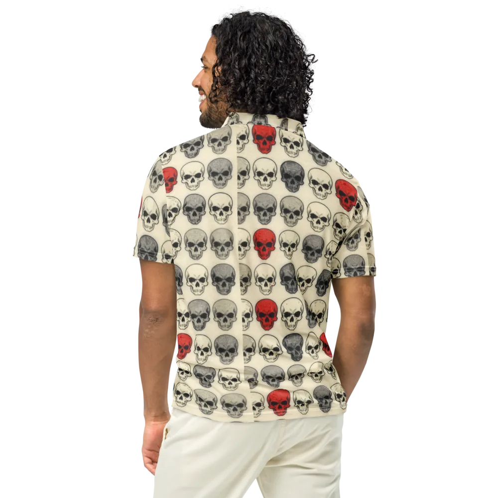 Midnight Memento on Men's Slim Fit Polo Shirt — Back